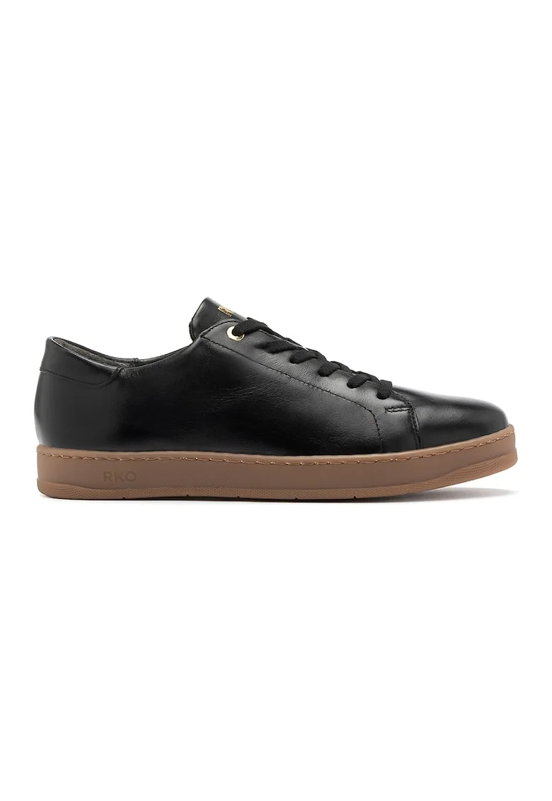 Pantofi sport low-cut de piele, Negru