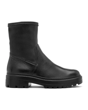 Ghete de piele cu fermoar, Negru