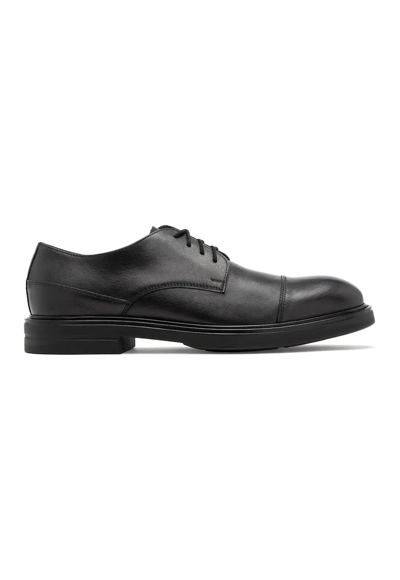 Pantofi derby de piele, Negru