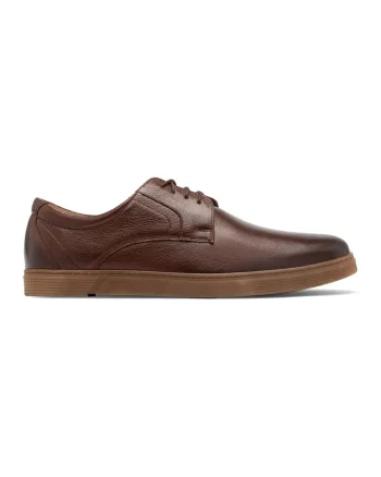 Pantofi derby de piele, Maro cognac