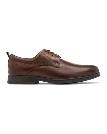 Pantofi Oxford de piele, Maro cognac