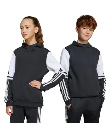 Hanorac copii  Squadra 25, negru, bumbac, cu buzunare cu fermoar