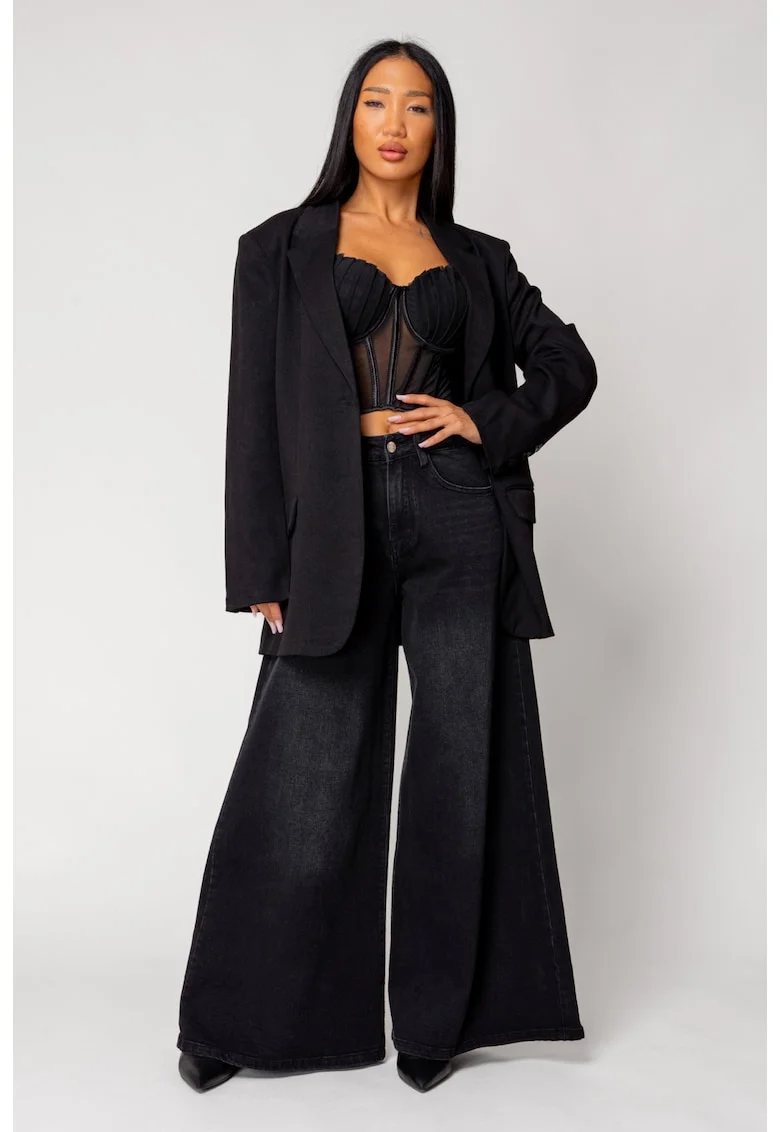 Sacou din stofa Black 18158