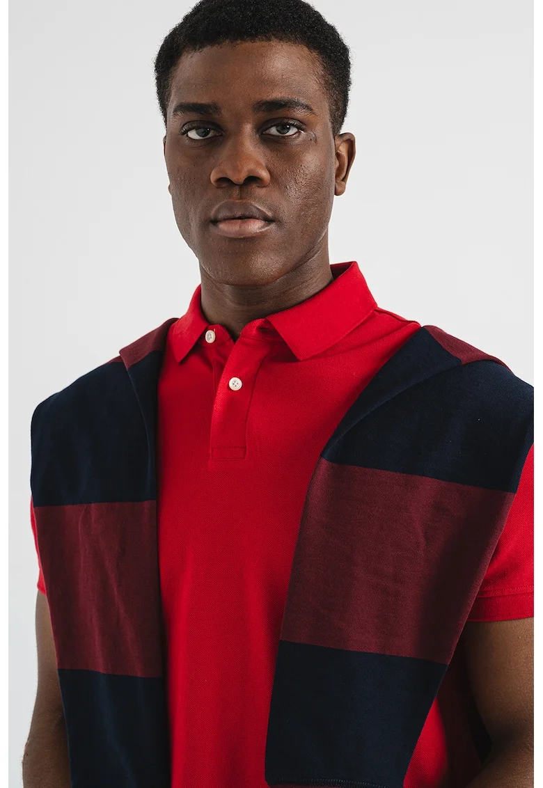 Tricou polo din amestec de bumbac organic