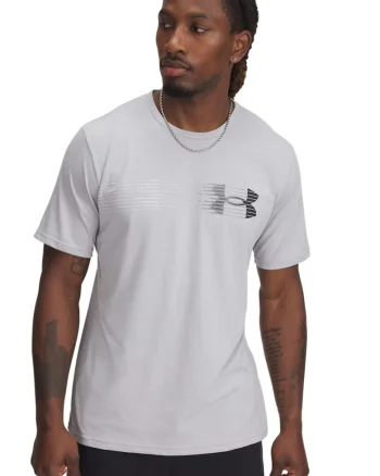 Tricou din amestec de bumbac cu imprimeu logo, Negru/Gri deschis