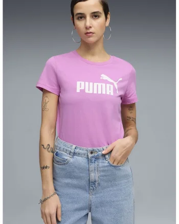 Tricou de bumbac ESS No. 1, Alb/Roz