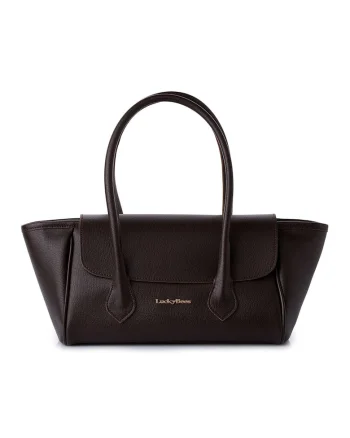 Geanta shopper din piele ecologica, Maro inchis, 16 x 45 x 16 cm