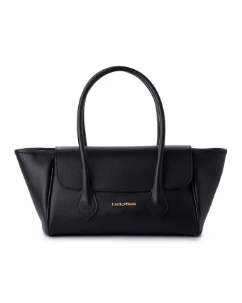 Geanta shopper din piele ecologica, Negru, 16 x 45 x 16 cm