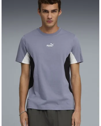 Tricou cu logo ESS BLOCK, Alb, Albastru pastel, Negru,