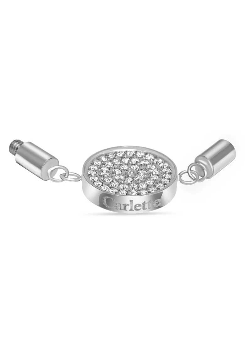 Talisman din otel inoxidabil hipoalergenic decorat cu pietre zirconia, placat cu rodiu Irresistible