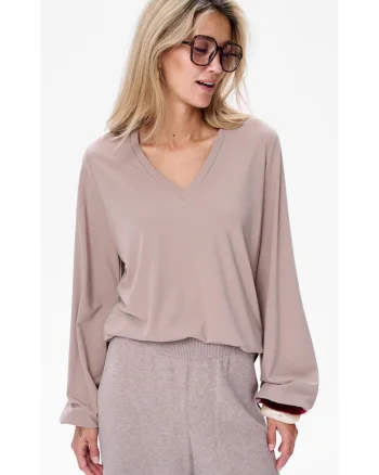 Bluza de dama cu imprimeu imprimeu cappuccino