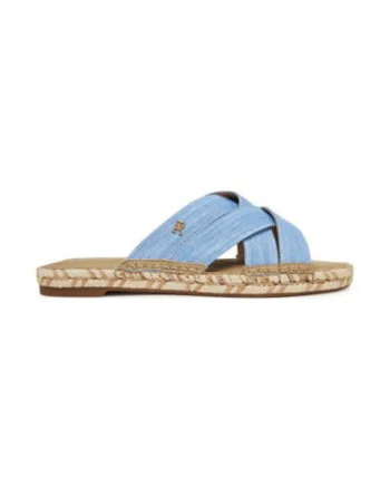 Papuci dama,  textil, albastru, Albastru