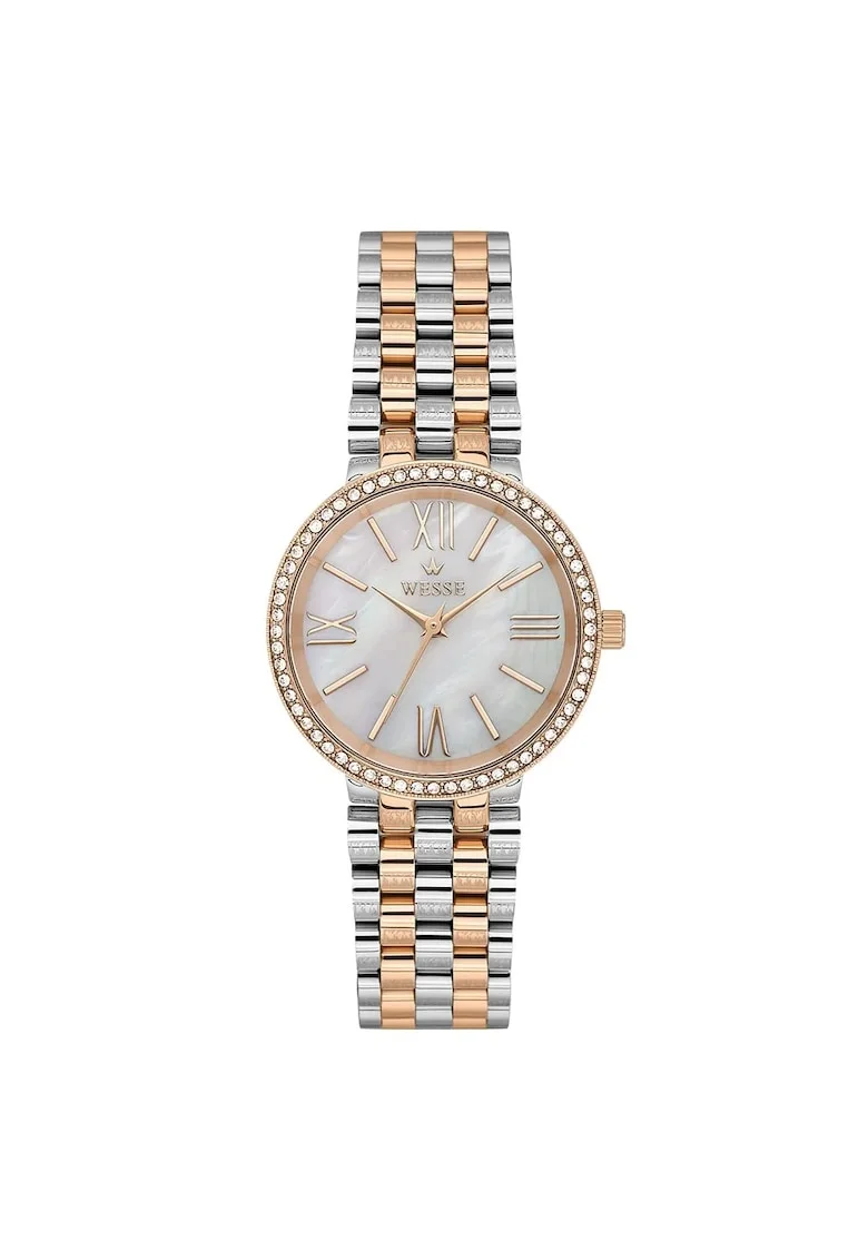 Ceas dama  model WWL112605, 34mm, aurie, curea metalica, rezistenta la apa 5 ATM, Pink