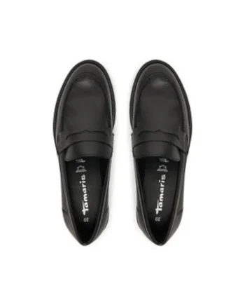 Mocasini dama,  negru, piele naturala