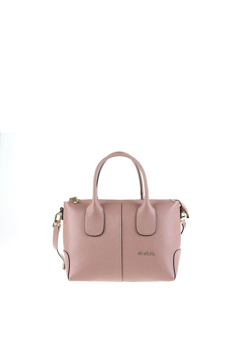 Geanta shopper de piele Silvana, Roz inchis