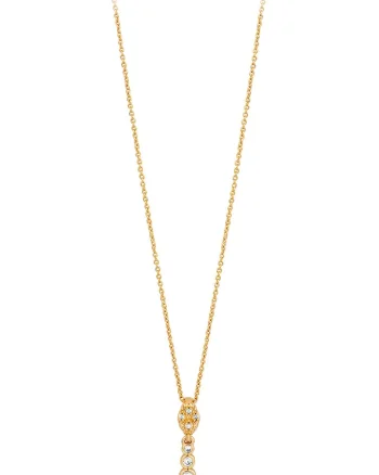 Colier cu zirconia, Auriu