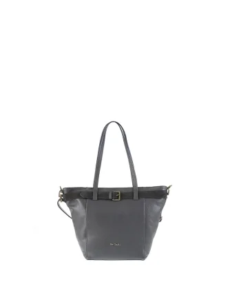 Geanta shopper din piele cu bareta ajustabila Celeste Elite, Gri