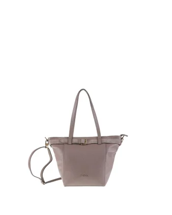 Geanta shopper din piele cu bareta ajustabila Celeste Elite, Maro taupe
