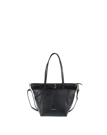 Geanta shopper din piele cu bareta ajustabila Celeste Elite, Negru