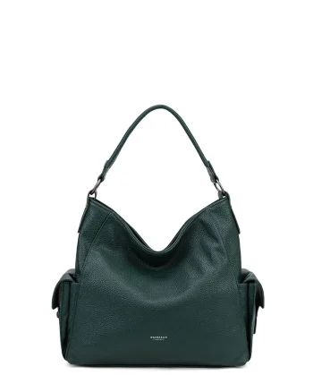 Geanta hobo din piele ecologica Eloria Ultra, Verde
