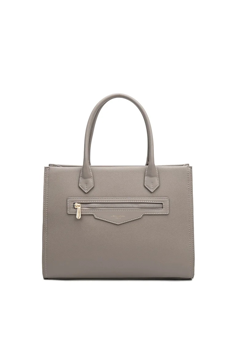 Geanta shopper din piele ecologica Erisma, Maro taupe