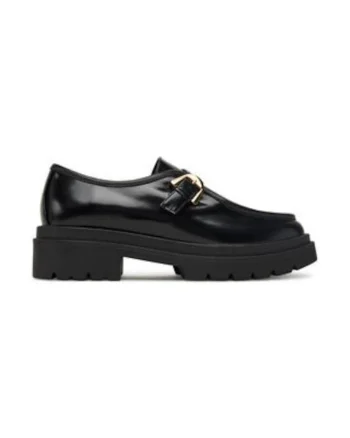 Mocasini de dama,  piele naturala, negru, Negru