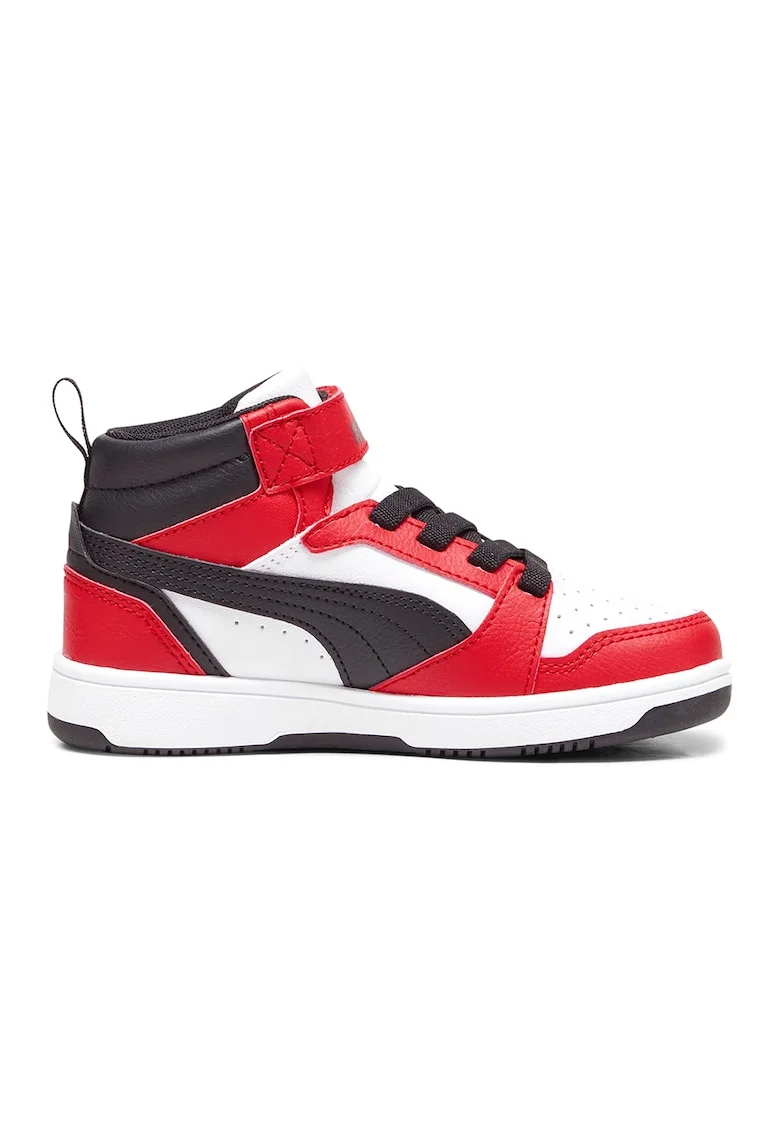 Pantofi sport mid-cut cu velcro Rebound V6, Rosu/Alb/Negru
