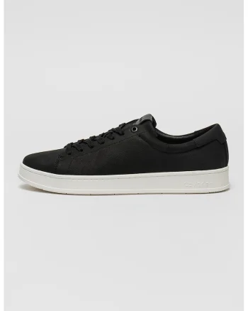 Pantofi sport din piele cu sireturi, Negru