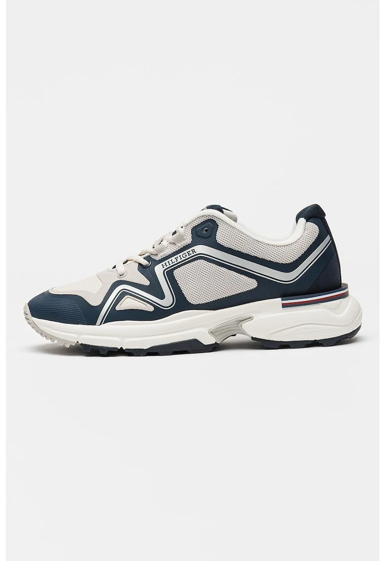 Pantofi sport low-cut, Gri deschis/Bleumarin