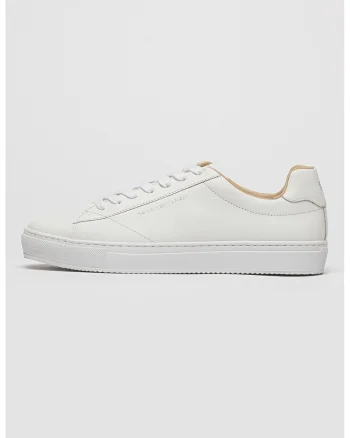 Pantofi sport low-cut din piele Premium Cupsole, Alb