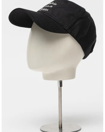 Sapca de bumbac cu logo, Negru
