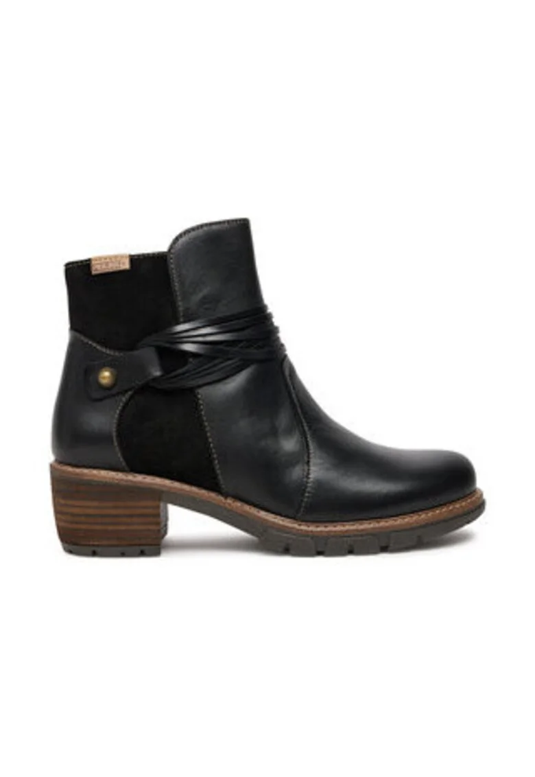 Botine dama,  piele naturala, negru