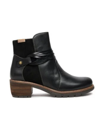 Botine dama,  piele naturala, negru