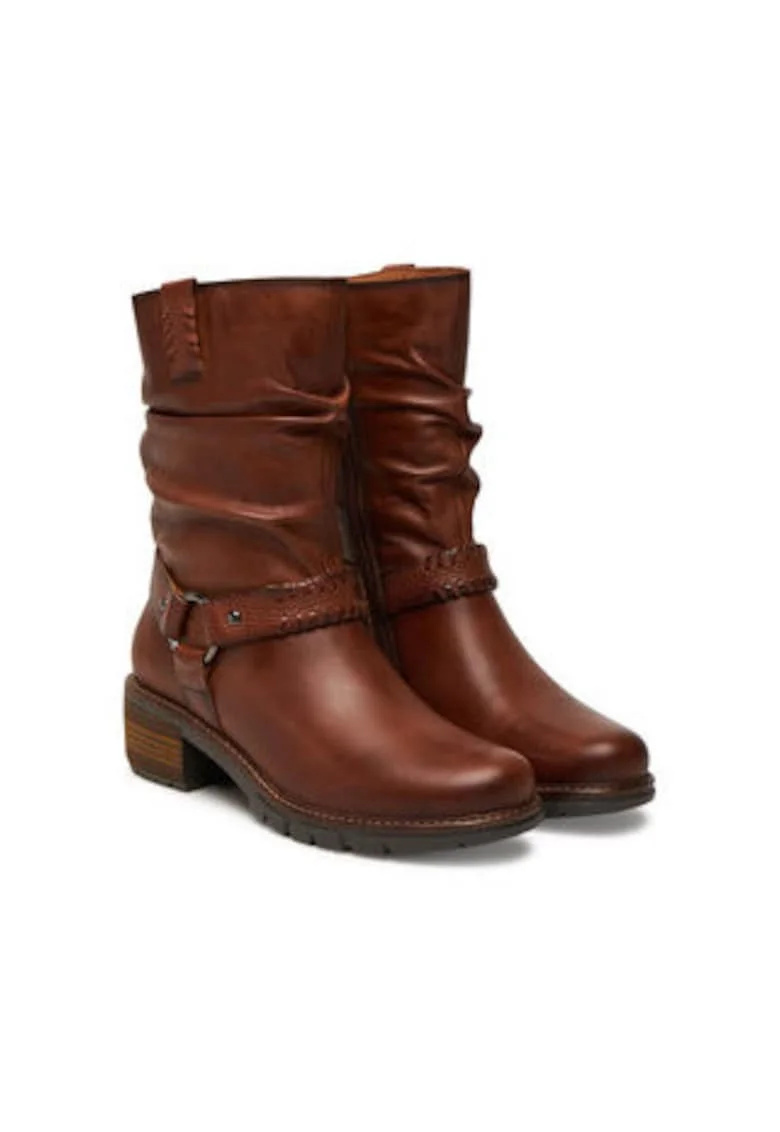 Botine dama,  piele naturala, maro set ghetute