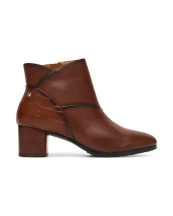 Botine dama  piele naturala maro, Maro