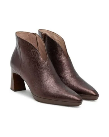 Botine dama,  piele naturala, maro