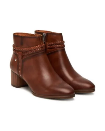 Botine dama,  piele naturala maro
