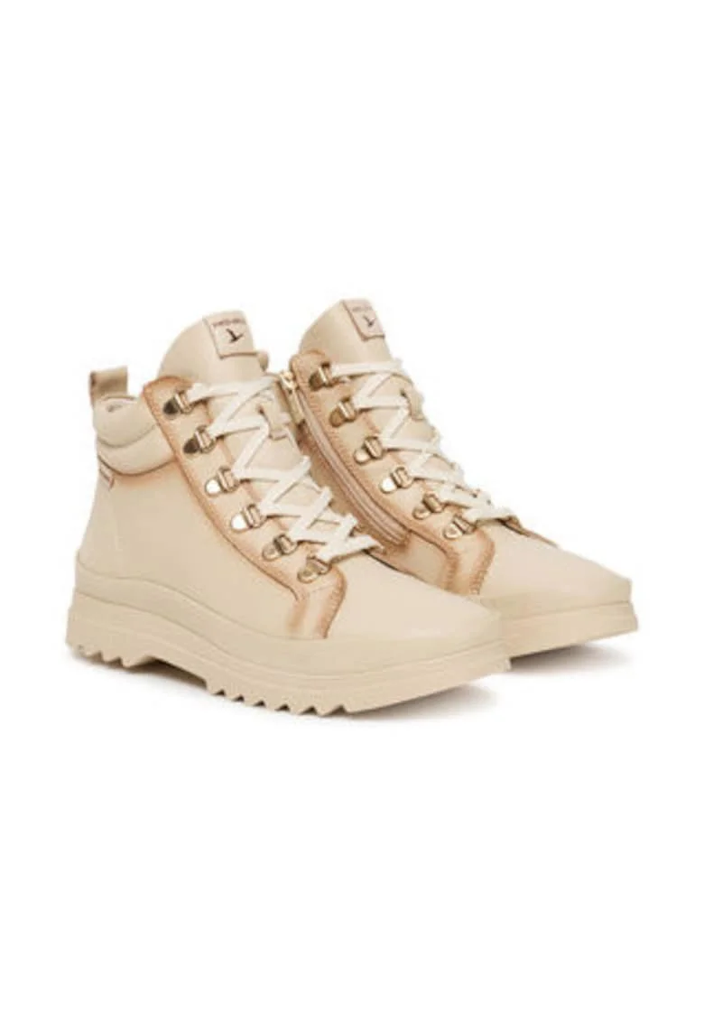 Botine dama,  piele naturala, bej