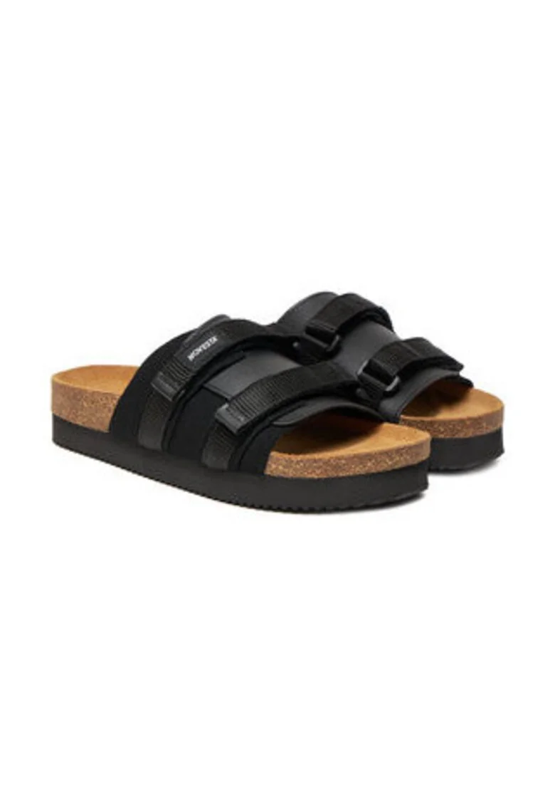Slapi dama,  piele ecologica, negru