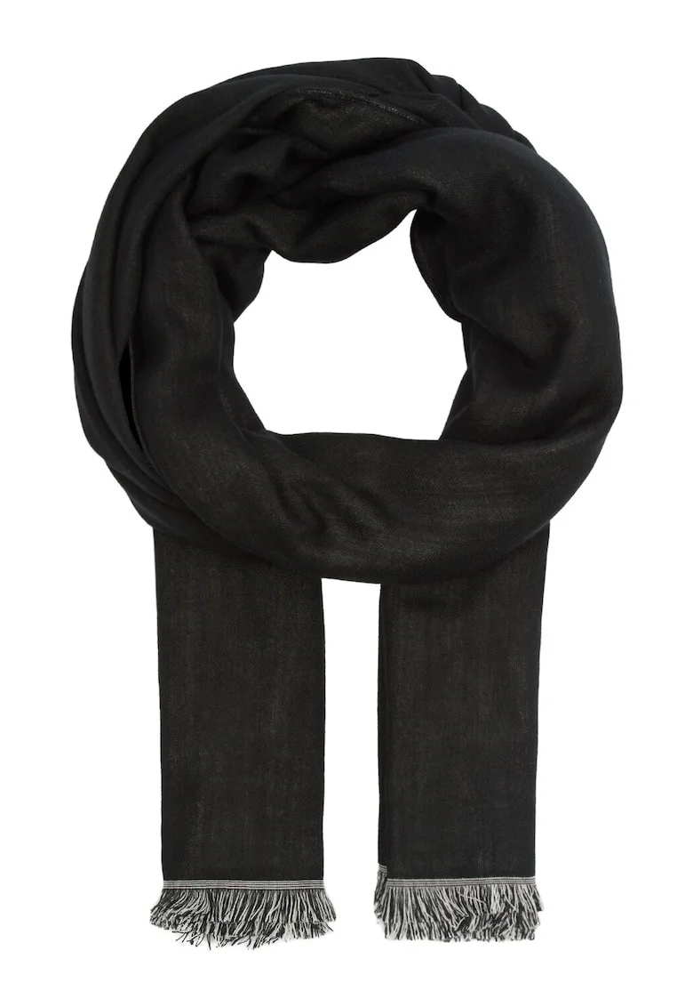 Esarfa dama,  neagra, din tkanina, universala