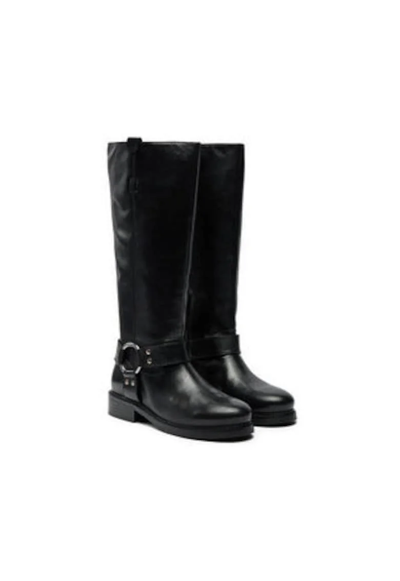 Cizme dama,  304553493, piele naturala, negru