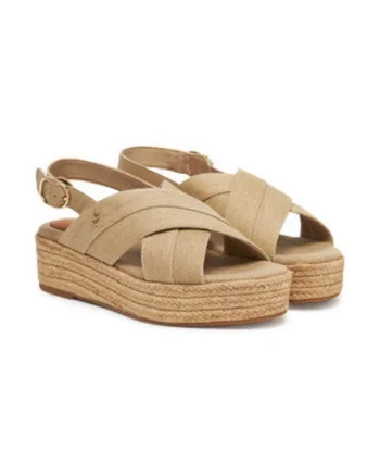 Sandale dama  textil, bej