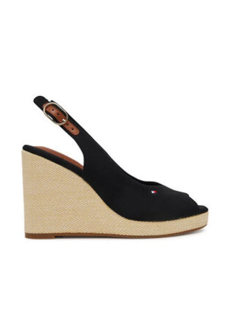 Sandale dama,  textil, negru