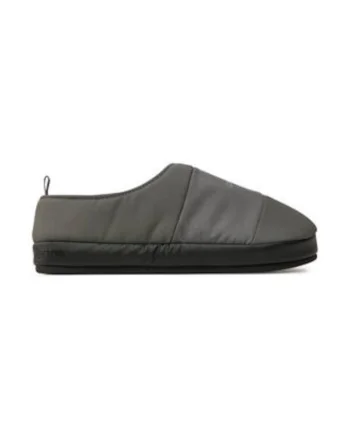 Papuci barbati,  piele ecologica, gri