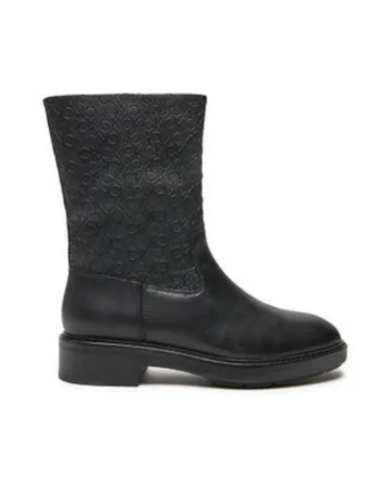 Botine dama,  piele naturala, negru,