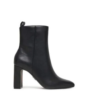 Botine dama,  negru, piele ecologica,