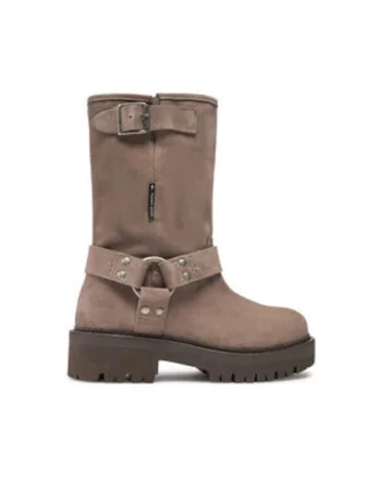 Botine dama,  piele naturala, gri