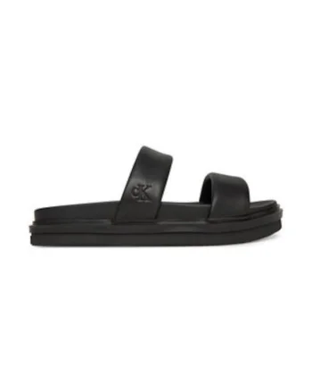 Papuci barbatesti,  piele naturala, negru,