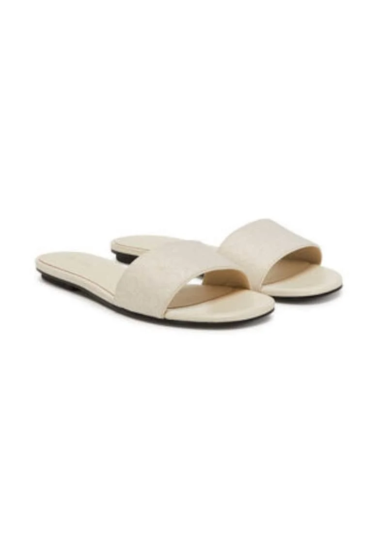 Slapi dama,  textil, bej,
