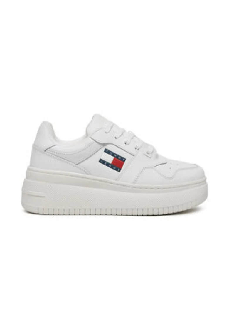 Tenisi dama,  piele naturala, alb, platforma, confort,